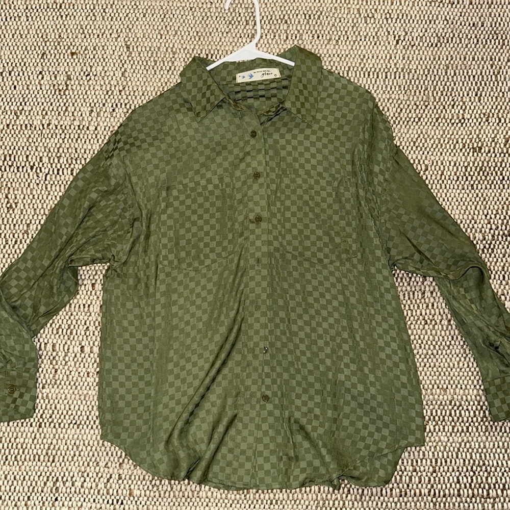 Lizard thicket boutique checkered button down